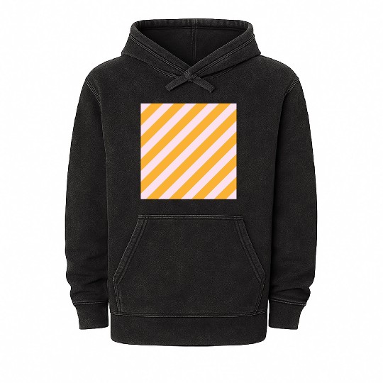 Stripes Rose Yellow Mineral Wash Hoodies