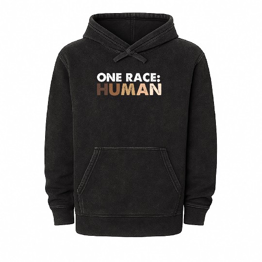 One Race Human Race Mineral Wash Hoodies