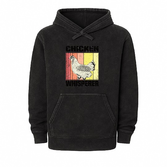 Chicken Chickens Whisperer Chicken Farmer Gift Mineral Wash Hoodies