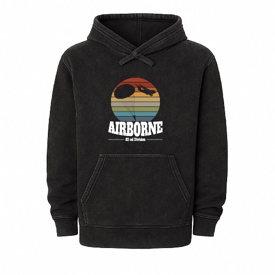 82nd AIRBORNE Division US Army Mineral Wash Hoodies