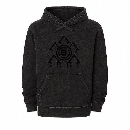 Bitcoin, Cryptocurrency Mineral Wash Hoodies