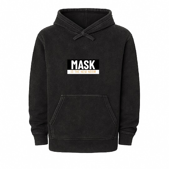 Mask Is The New Norm Covid Covid19 Virus Corona Mineral Wash Hoodies