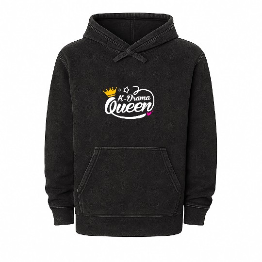 Kdrama Lover Korean Drama Fan Queen Mom Daughter Mineral Wash Hoodies