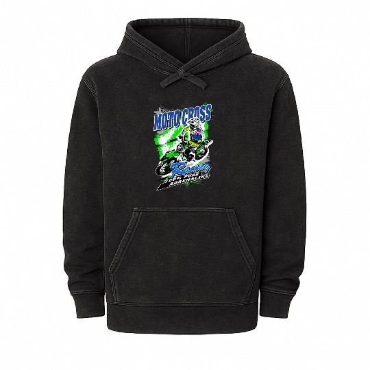 Motocross - Moto Cross - Supercross - MX - SX Mineral Wash Hoodies