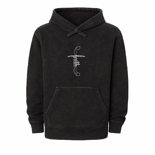Faith Christian Cross Bible Jesus Christian John 3 Mineral Wash Hoodies
