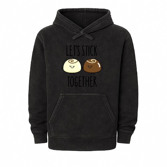 Chocolate pralines friends Mineral Wash Hoodies