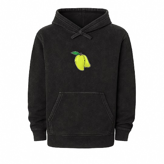 Mango hand drawn fruits summer Mineral Wash Hoodies