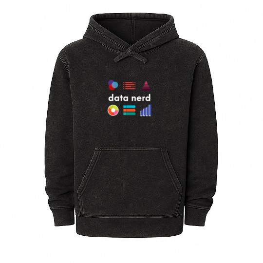 Data Nerd - Data Analyst Data Scientist - Data Mineral Wash Hoodies