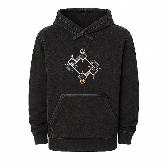 Abstract geometry #6 Mineral Wash Hoodies