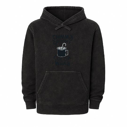 Shimmy Shimmy Hot Cocoa Black Mineral Wash Hoodies