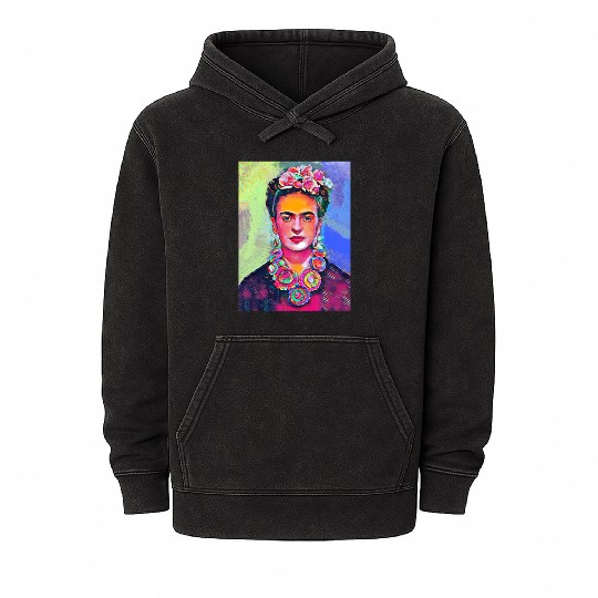 Frida Kahlo Mineral Wash Hoodies
