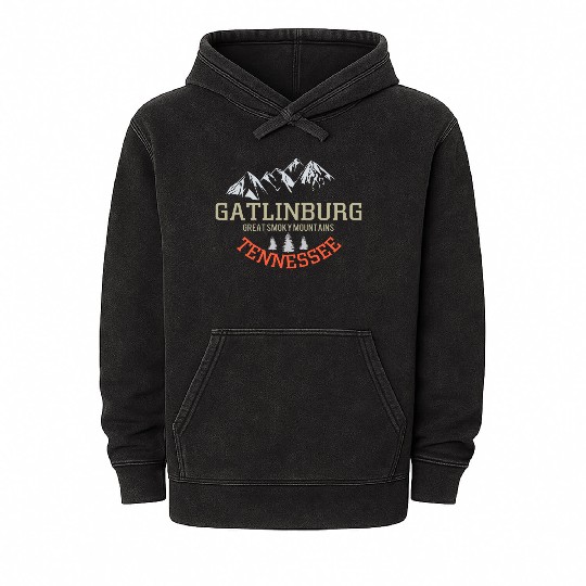 Gatlinburg Tennessee Great Smoky Mountains Mineral Wash Hoodies