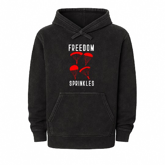 Paratrooper Freedom Sprinkles Airborne Military So Mineral Wash Hoodies
