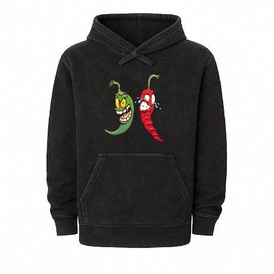 Chili pepper Mineral Wash Hoodies
