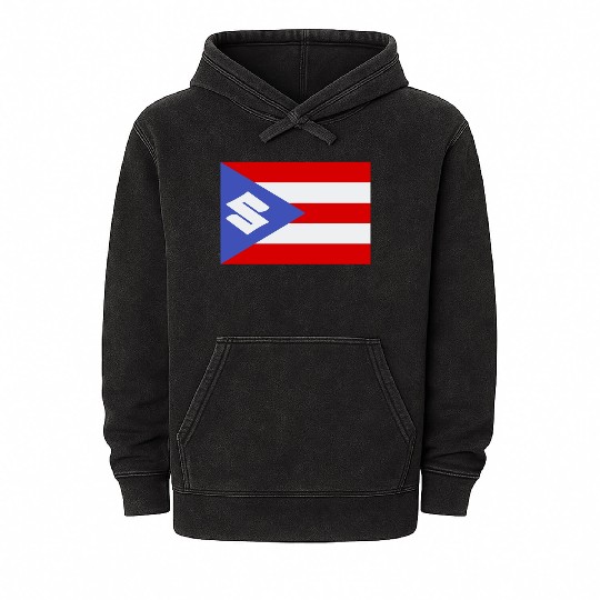 Suzuki Puerto Rico Flag Mineral Wash Hoodies