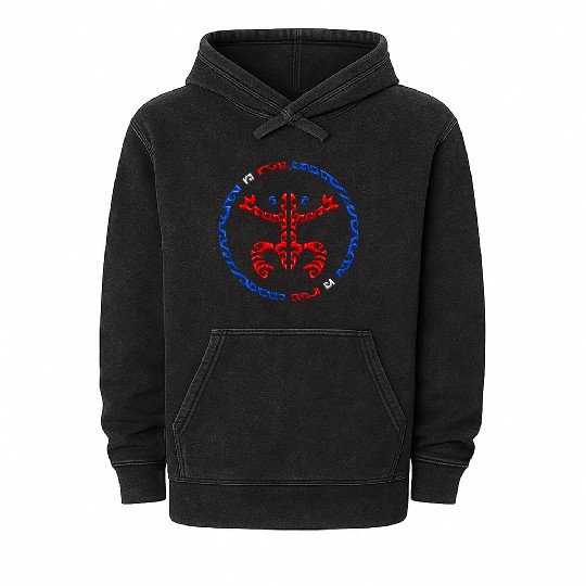 Puerto Rico Coqui Frog Taino Boricua Tribal Mineral Wash Hoodies