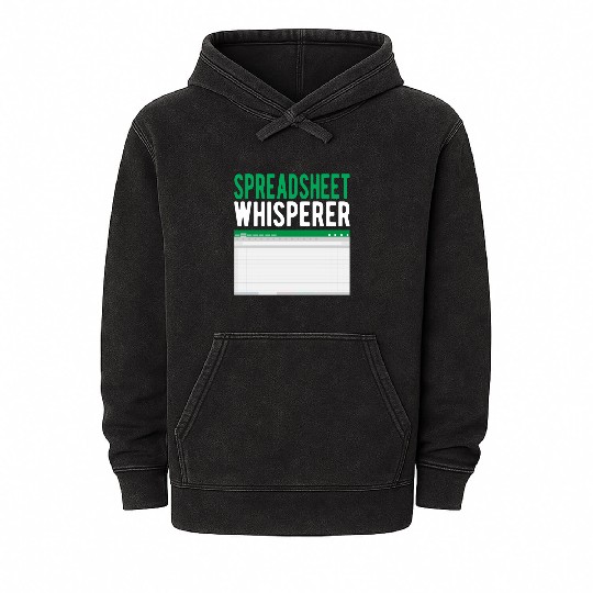 Spreadsheet Whisperer Excel Accounting Accountant Mineral Wash Hoodies