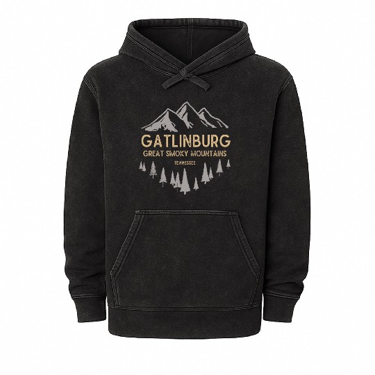 Gatlinburg Tennessee Great Smoky Mountains Mineral Wash Hoodies
