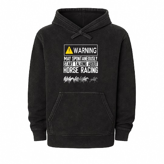 Horse Racing Drinking Derby Barrel Racing Mineral Wash Hoodies