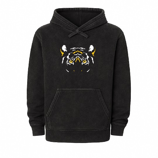 Tiger Face Mineral Wash Hoodies