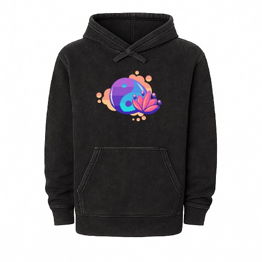 Balancenerg Yin Yang Lotus Special Edition Mineral Wash Hoodies