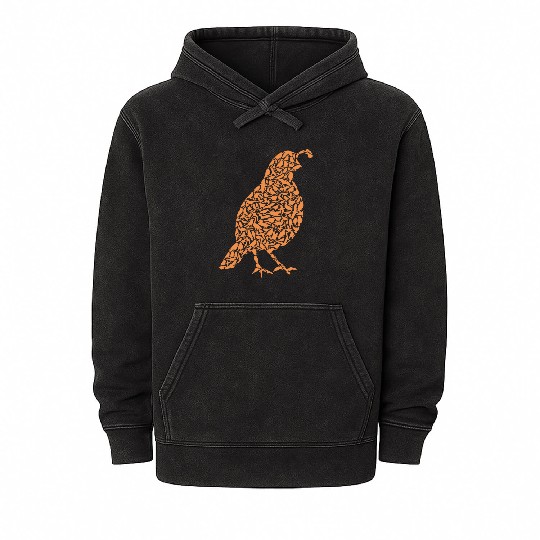 Quail farmer gift ornamental bird Mineral Wash Hoodies
