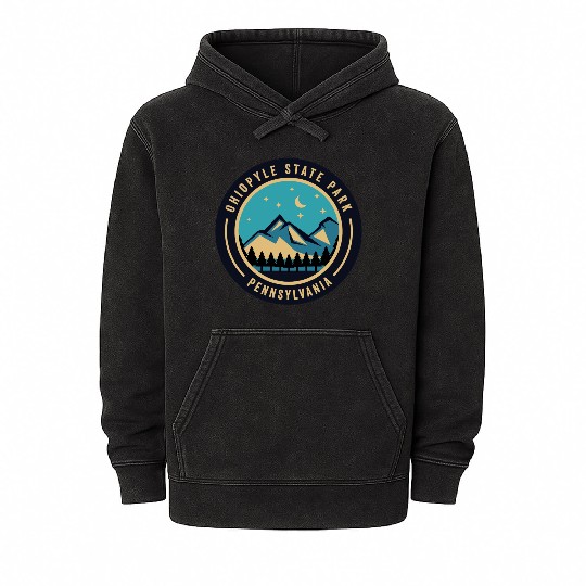 Ohiopyle State Park Pennsylvania Mineral Wash Hoodies
