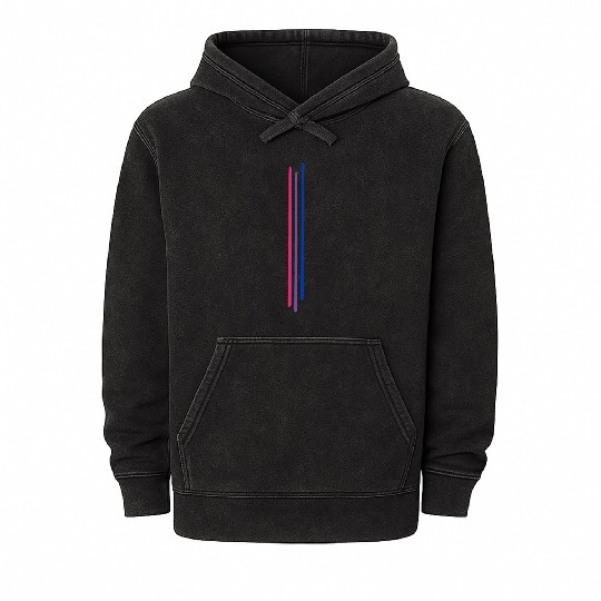 Subtle Bisexual Pride, Bi Flag, Pride Month Mineral Wash Hoodies