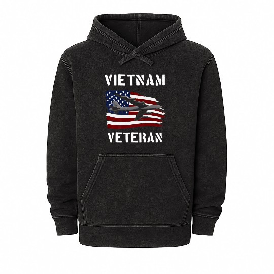 Vietnam Veteran B52 Stratofortress Bomber Plane Us Mineral Wash Hoodies
