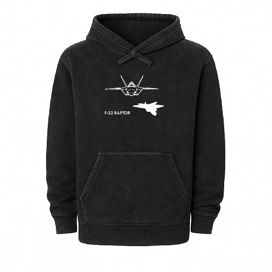 Lockheed Martin F-22 Raptor Mineral Wash Hoodies