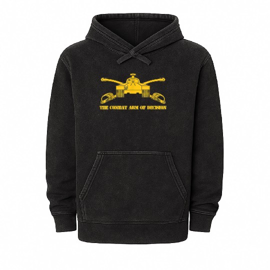 Armor Branch Insignia Motto US Army Tank Mineral Wash Hoodies