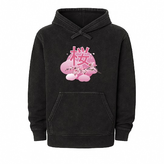 Cherry bloosom , Sakura, Cherry Blossom Mineral Wash Hoodies