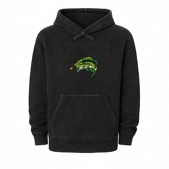 Animal Fish Hooks Mineral Wash Hoodies
