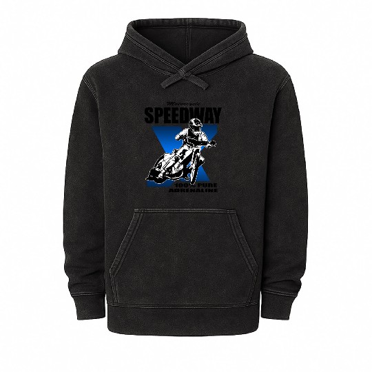 Motorcycle Speedway Racing Mineral Wash Hoodies