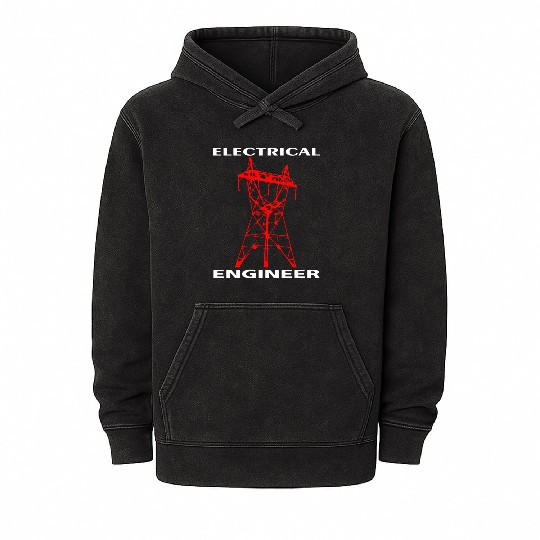 electrical engineering electricity engineering Mineral Wash Hoodies