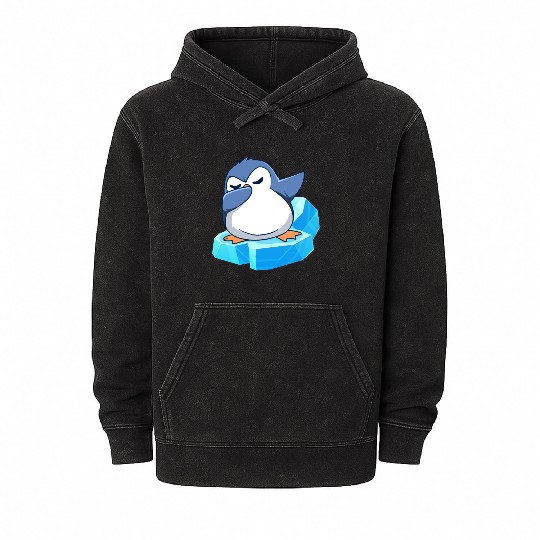 Dab Dabbing Penguins Flipper Penguin Zoo Animals Mineral Wash Hoodies
