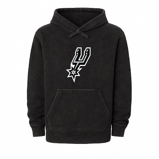San Antonio Spurs logo Mineral Wash Hoodies