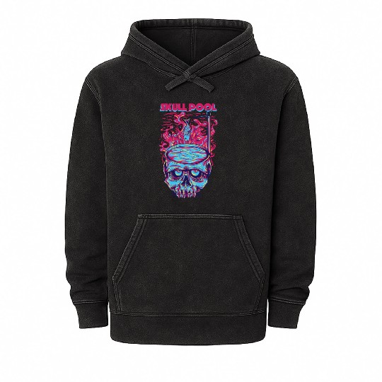 Skull pool Mineral Wash Hoodies