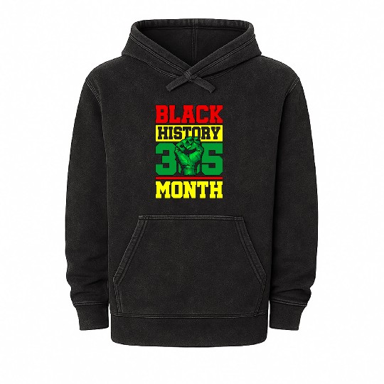 BLACK HISTORY MONTH Mineral Wash Hoodies