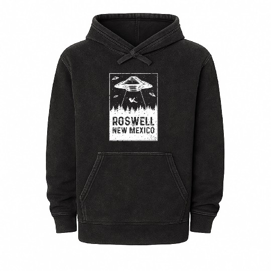 Roswell New Mexico UFO Alien Mineral Wash Hoodies