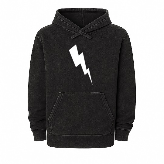 zeus lightening bolt Mineral Wash Hoodies