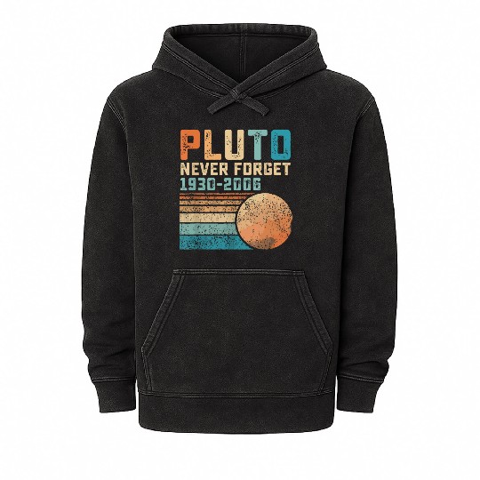 Pluto Never Forget Mineral Wash Hoodies