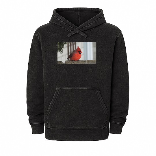 Brilliant Cardinal Bird 2 Mineral Wash Hoodies