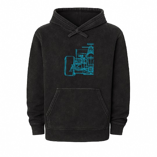 Formula Racecar Schematic Race Car Formula Racing Mineral Wash Hoodies