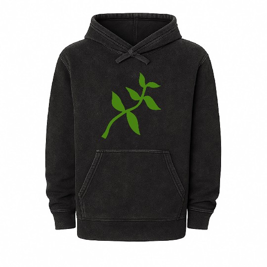 plant olive branch Mineral Wash Hoodies
