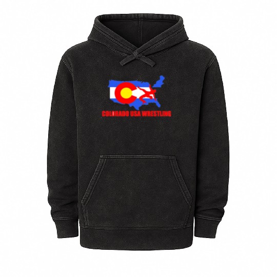 Team USA Wrestling Colorado Division Mineral Wash Hoodies