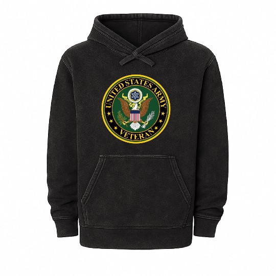Army US Army Veteran Mineral Wash Hoodies