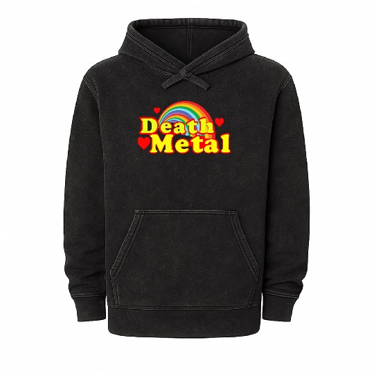Death Metal Heavy metal Mineral Wash Hoodies