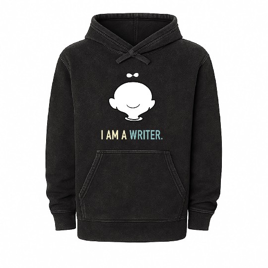 I am a writer Mineral Wash Hoodies