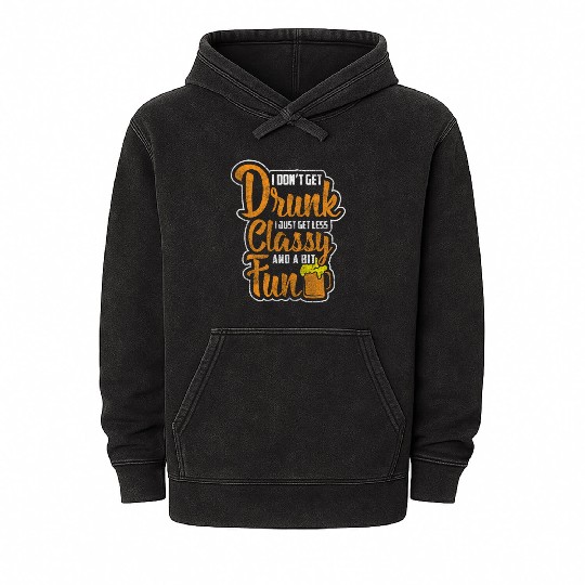 Partying Fun Vodka Bachelor Mineral Wash Hoodies